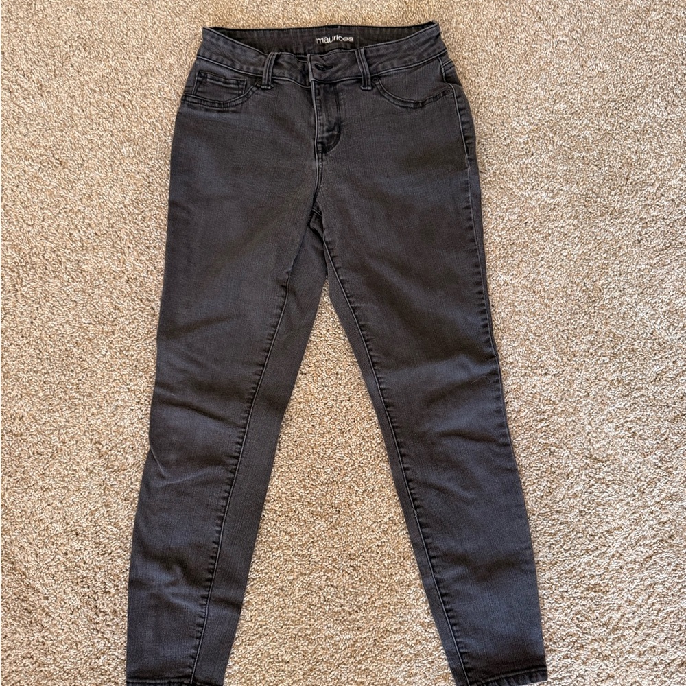 Maurices Dark Charcoal Skinny Jeans